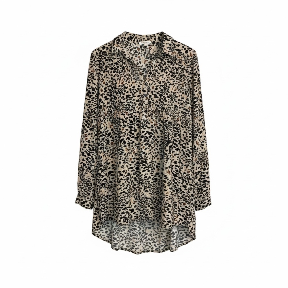 beachlunchlounge Leopard Spot Button Front Oversi… - image 1